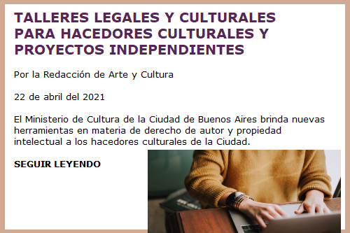 TALLERES LEGALES Y CULTURALES